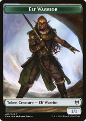 Elemental // Elf Warrior Double-Sided Token [Kaldheim Commander Tokens] Magic: The Gathering