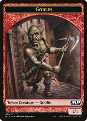 Knight // Goblin Double-Sided Token (Game Night) [Core Set 2019 Tokens] Magic: The Gathering
