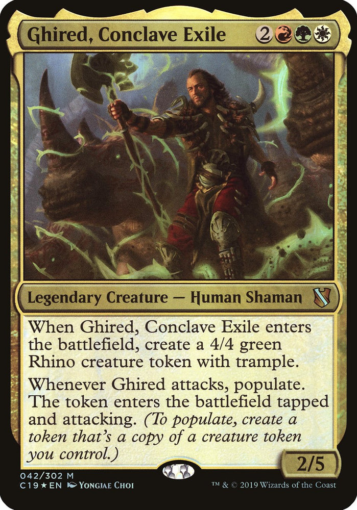 Ghired, Conclave Exile (Oversized) [Commander 2019 Oversized] Magic: The Gathering