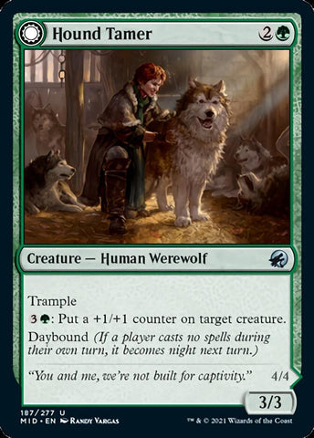 Hound Tamer // Untamed Pup [Innistrad: Midnight Hunt] Magic: The Gathering