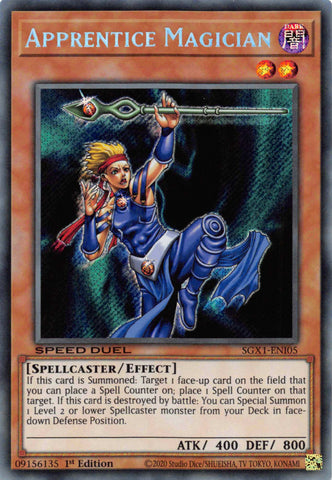 Apprentice Magician [SGX1-ENI05] Secret Rare Yu-Gi-Oh!