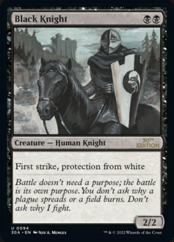 Black Knight [30th Anniversary Edition] Magic: The Gathering