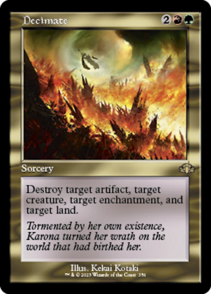 Decimate (Retro) [Dominaria Remastered] Magic: The Gathering