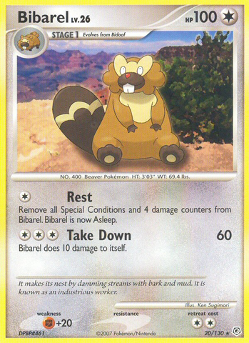 Bibarel (20/130) [Diamond & Pearl: Base Set] Pokémon
