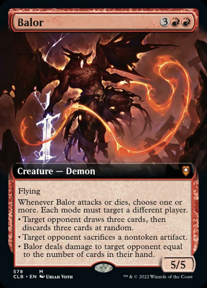 Balor (Extended Art) [Commander Legends: Battle for Baldur's Gate] Magic: The Gathering