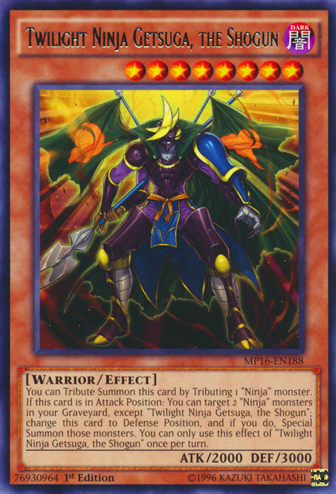 Twilight Ninja Getsuga, the Shogun [MP16-EN188] Rare Yu-Gi-Oh!