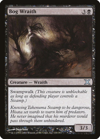 Bog Wraith [Tenth Edition] Magic: The Gathering