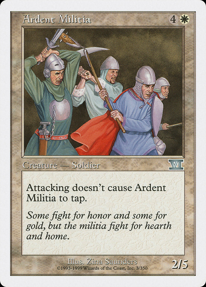 Ardent Militia [Classic Sixth Edition] Magic: The Gathering