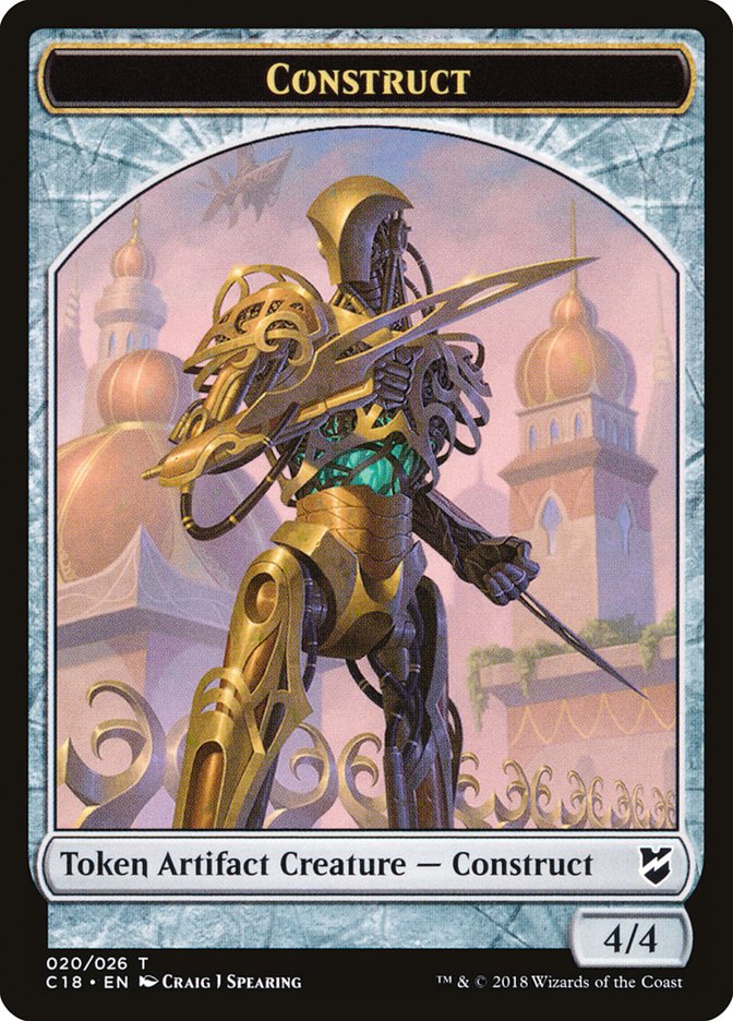 Myr (007) // Construct (020) Double-Sided Token [Commander 2018 Tokens] Magic: The Gathering