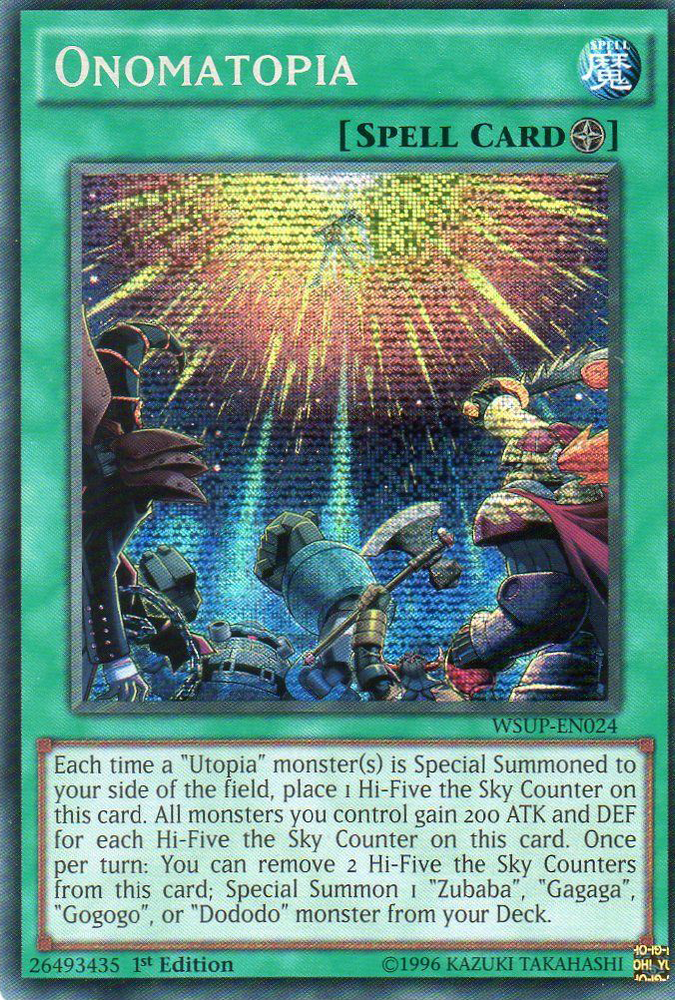 Onomatopia [WSUP-EN024] Secret Rare Yu-Gi-Oh!