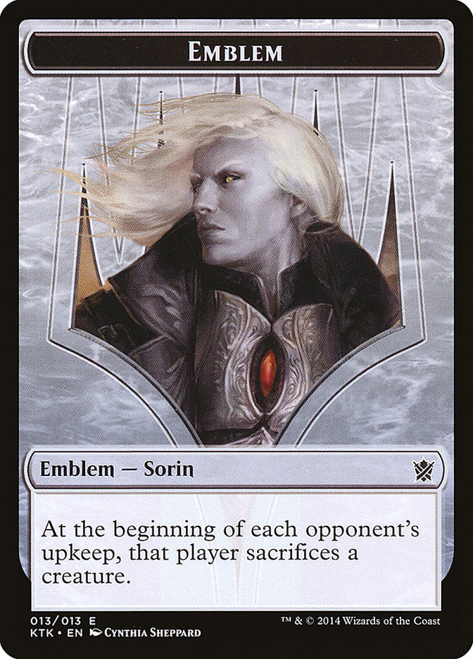 Sorin, Solemn Visitor Emblem [Khans of Tarkir Tokens] Magic: The Gathering