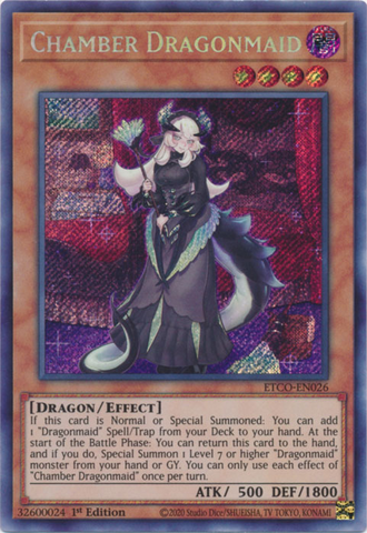 Chamber Dragonmaid [ETCO-EN026] Secret Rare Yu-Gi-Oh!