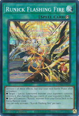 Runick Flashing Fire [TAMA-EN030] Super Rare Yu-Gi-Oh!