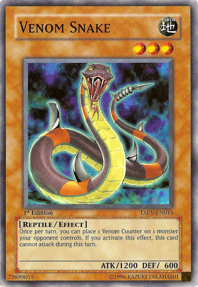 Venom Snake [TAEV-EN015] Common Yu-Gi-Oh!