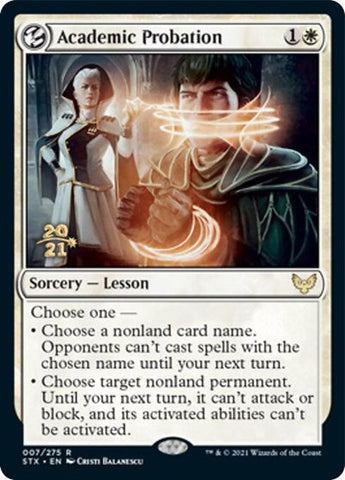 Academic Probation [Strixhaven: School of Mages Prerelease Promos] Magic: The Gathering