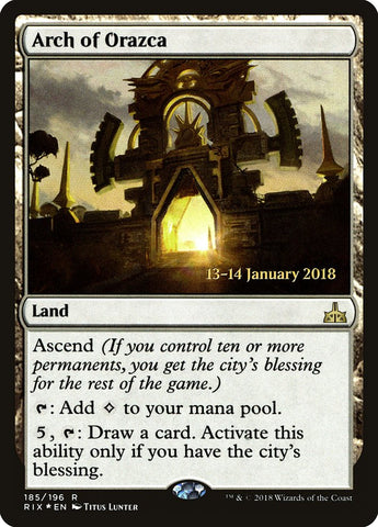 Arch of Orazca [Rivals of Ixalan Prerelease Promos] Magic: The Gathering