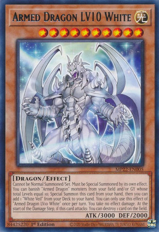 Armed Dragon LV10 White [MP22-EN005] Rare Yu-Gi-Oh!
