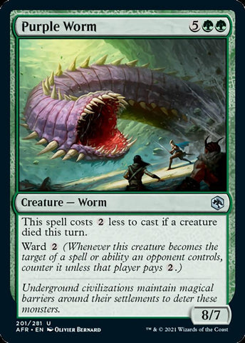 Purple Worm [Dungeons & Dragons: Adventures in the Forgotten Realms] Magic: The Gathering