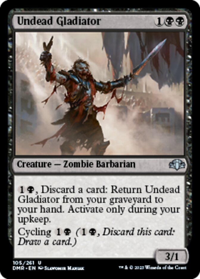 Undead Gladiator [Dominaria Remastered] Magic: The Gathering