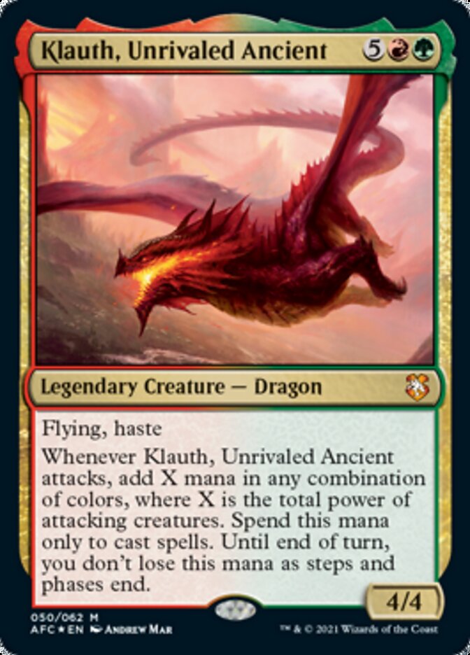 Klauth, Unrivaled Ancient [Dungeons & Dragons: Adventures in the Forgotten Realms Commander] Magic: The Gathering