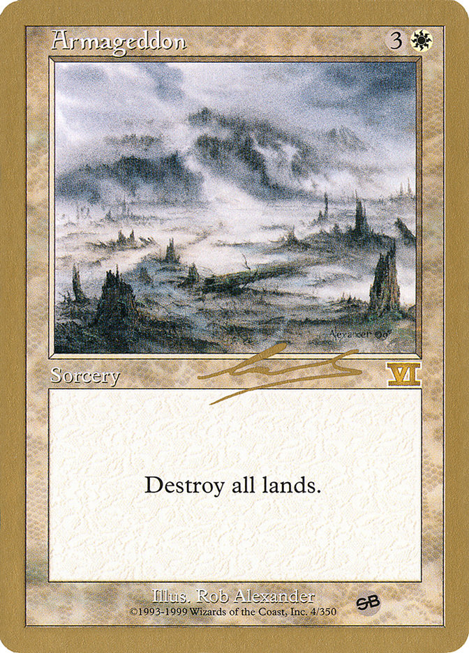 Armageddon (Nicolas Labarre) (SB) [World Championship Decks 2000] Magic: The Gathering