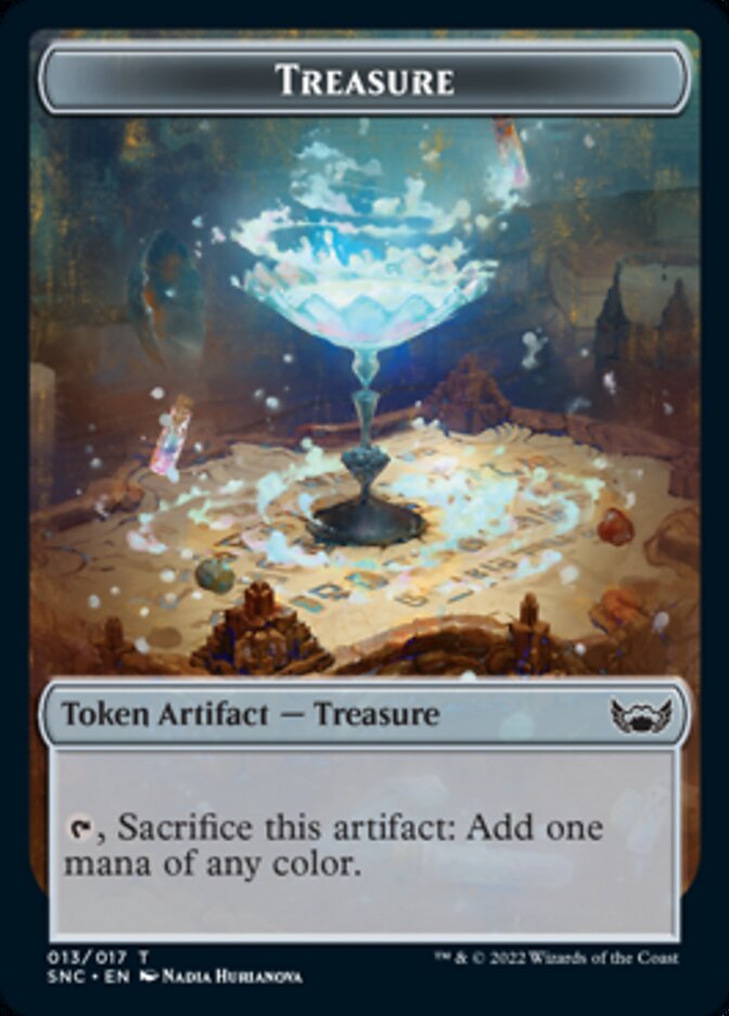 Treasure (013) // Angel Double-Sided Token [Streets of New Capenna Tokens] Magic: The Gathering
