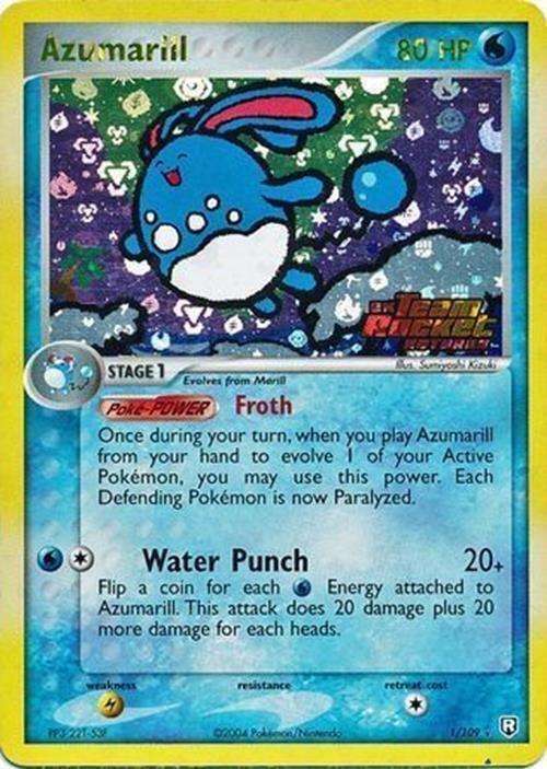 Azumarill (1/109) (Stamped) [EX: Team Rocket Returns] Pokémon