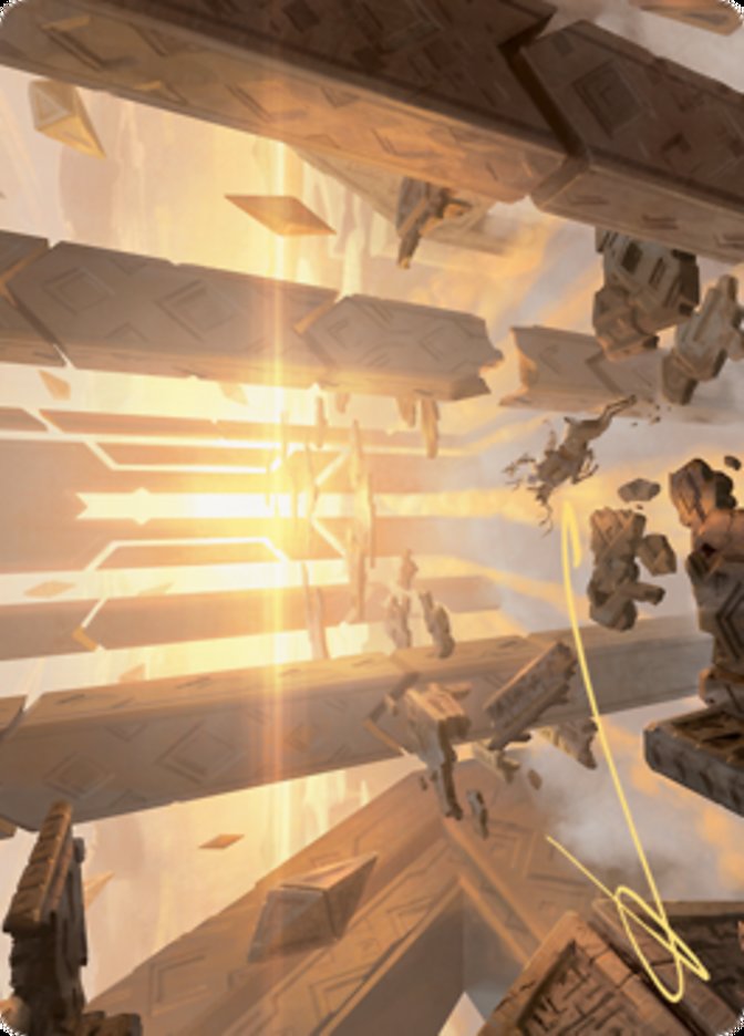 Skyclave Basilica Art Card (Gold-Stamped Signature) [Zendikar Rising Art Series] Magic: The Gathering
