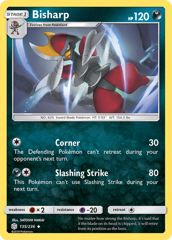 Bisharp (135/236) [Sun & Moon: Cosmic Eclipse] Pokémon