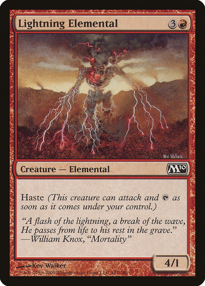 Lightning Elemental [Magic 2010] Magic: The Gathering