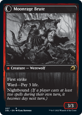 Brutal Cathar // Moonrage Brute [Innistrad: Double Feature] Magic: The Gathering