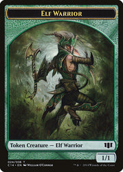 Gargoyle // Elf Warrior Double-Sided Token [Commander 2014 Tokens] Magic: The Gathering
