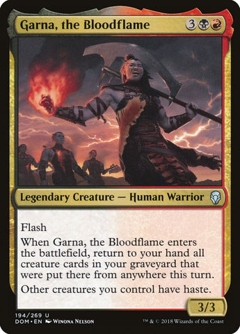 Garna, the Bloodflame [Dominaria] Magic: The Gathering