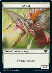 Angel // Elephant Double-Sided Token [Kamigawa: Neon Dynasty Commander Tokens] Magic: The Gathering