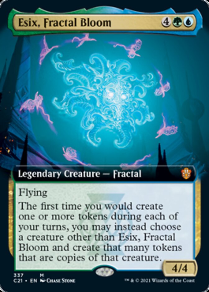 Esix, Fractal Bloom (Extended Art) [Commander 2021] Magic: The Gathering