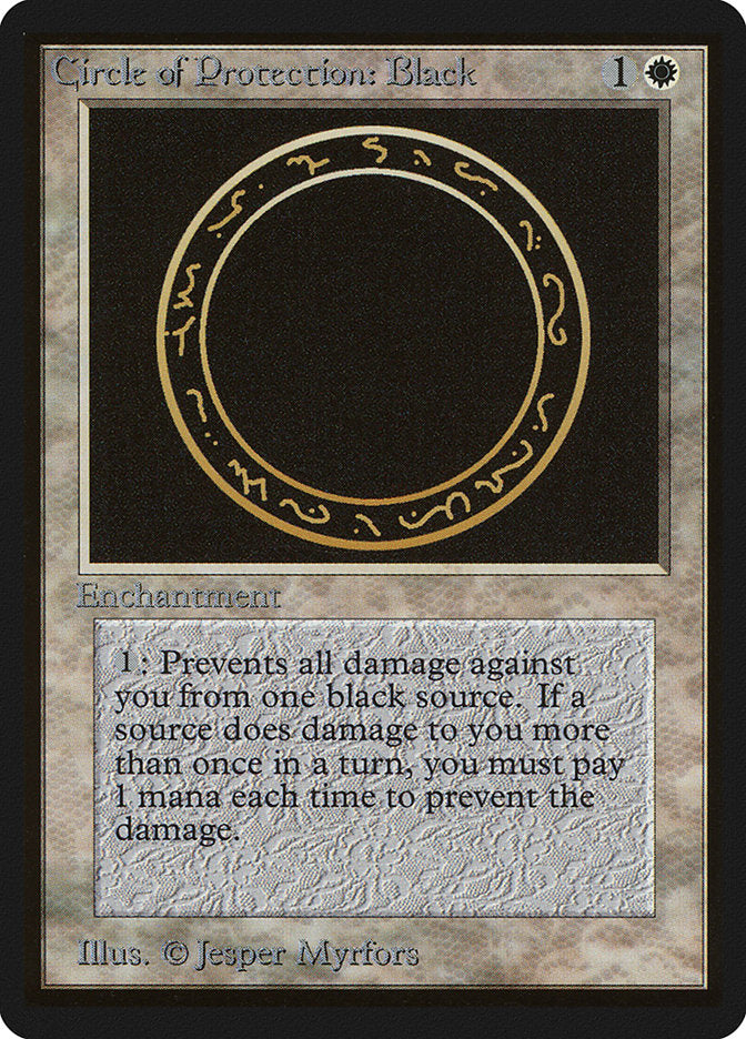 Circle of Protection: Black [Beta Edition] Magic: The Gathering