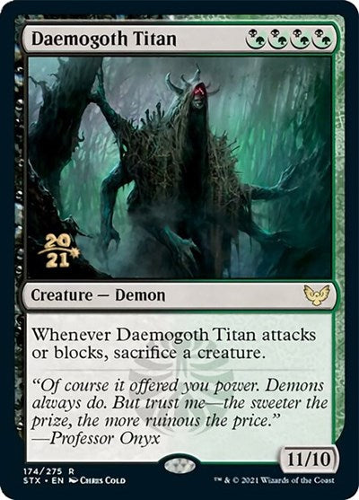 Daemogoth Titan [Strixhaven: School of Mages Prerelease Promos] Magic: The Gathering