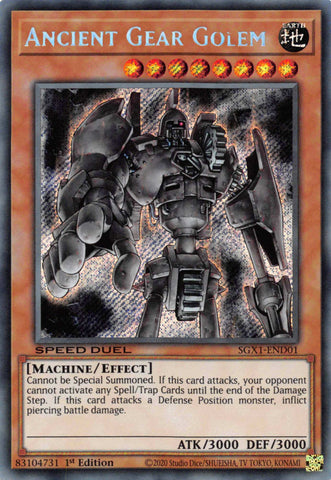 Ancient Gear Golem [SGX1-END01] Secret Rare Yu-Gi-Oh!