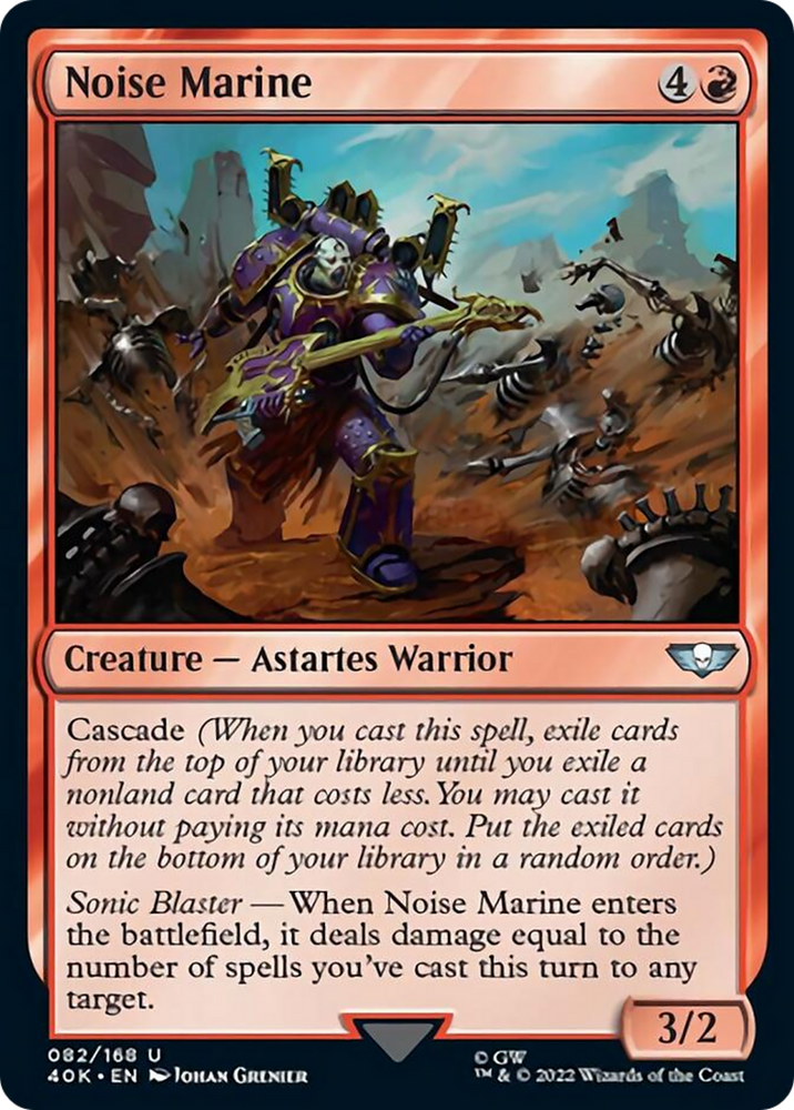Noise Marine (Surge Foil) [Warhammer 40,000] Magic: The Gathering