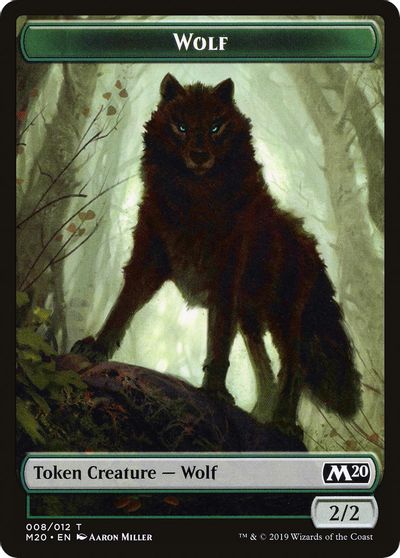 Wolf Double-Sided Token [Challenger Decks 2020 Tokens] Magic: The Gathering