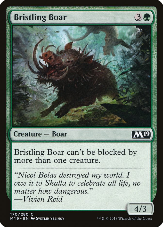 Bristling Boar [Core Set 2019] Magic: The Gathering