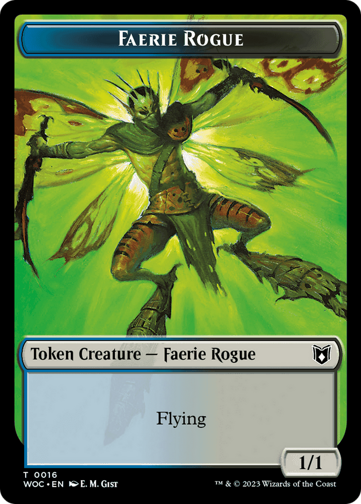 Faerie Rogue // Copy (0016) Double-Sided Token [Wilds of Eldraine Commander Tokens] Magic: The Gathering