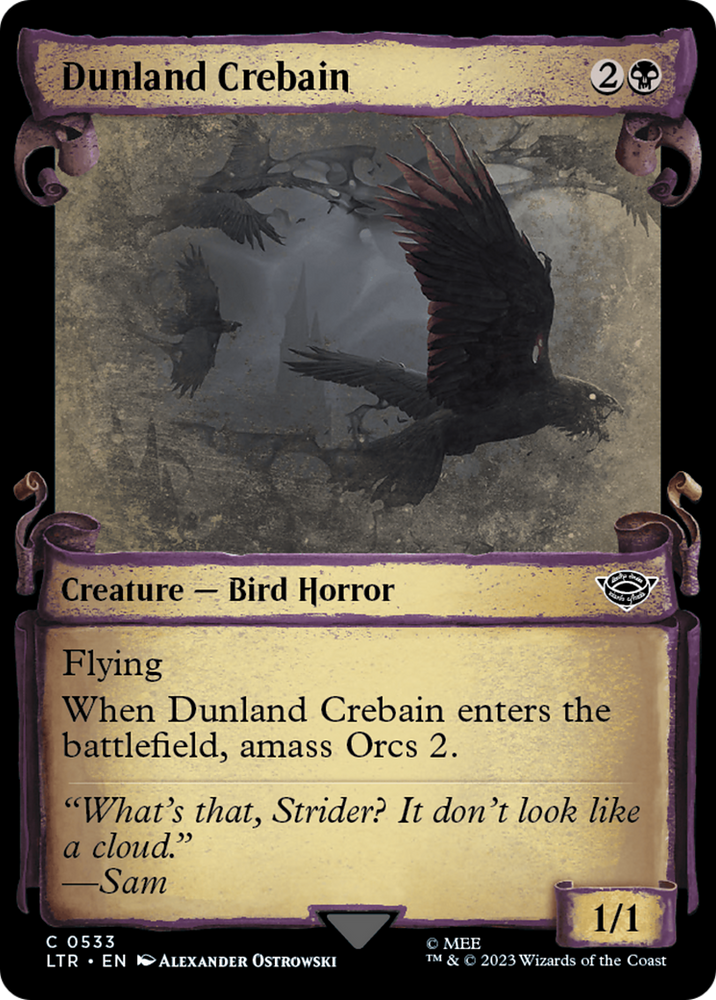 Dunland Crebain [The Lord of the Rings: Tales of Middle-Earth Showcase Scrolls] Magic: The Gathering