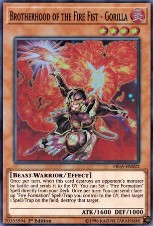 Brotherhood of the Fire Fist - Gorilla [FIGA-EN022] Super Rare Yu-Gi-Oh!