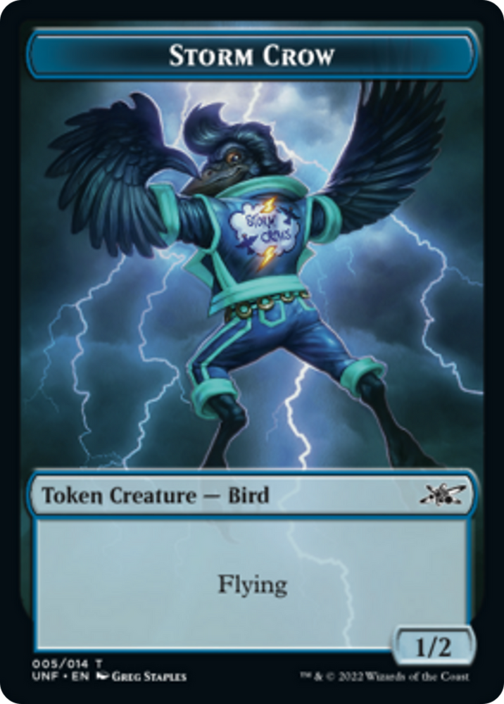 Clown Robot (003) // Storm Crow Double-Sided Token [Unfinity Tokens] Magic: The Gathering