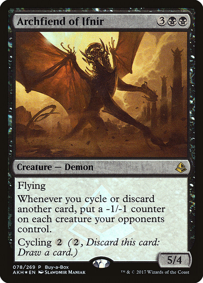 Archfiend of Ifnir (Buy-A-Box) [Amonkhet Promos] Magic: The Gathering