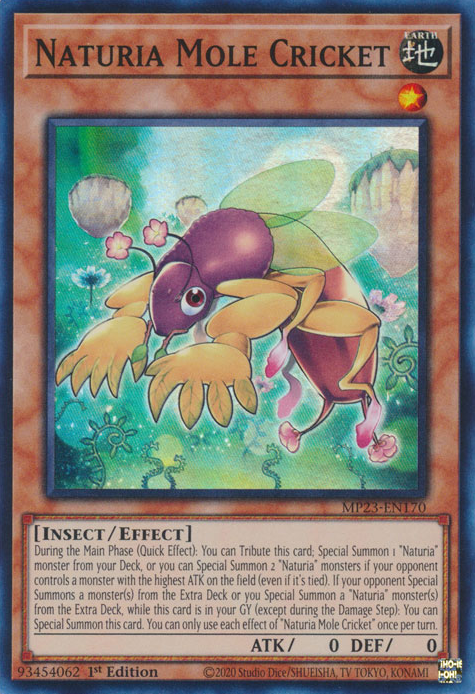 Naturia Mole Cricket [MP23-EN170] Super Rare Yu-Gi-Oh!