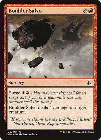 Boulder Salvo [Oath of the Gatewatch] Magic: The Gathering