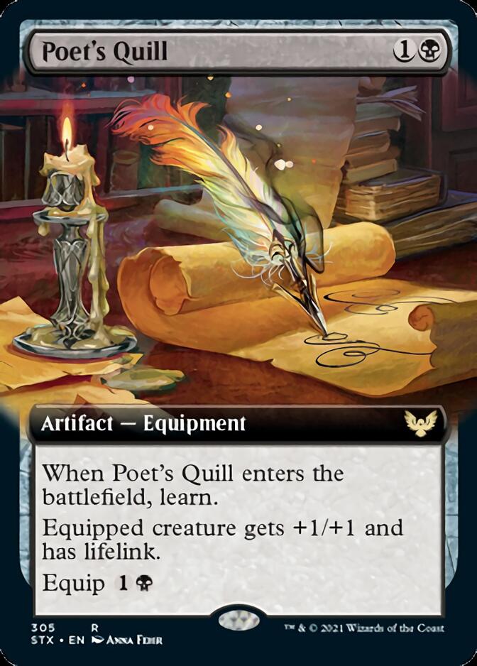 Poet's Quill (Extended Art) [Strixhaven: School of Mages] Magic: The Gathering