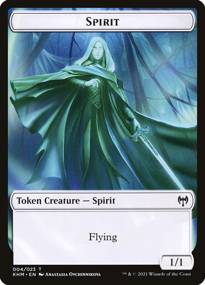 Dwarf Berserker // Spirit Double-Sided Token [Kaldheim Tokens] Magic: The Gathering
